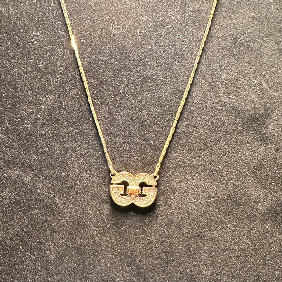 Givenchy Double G Crystal Necklace - EUC - Picture 1 of 4